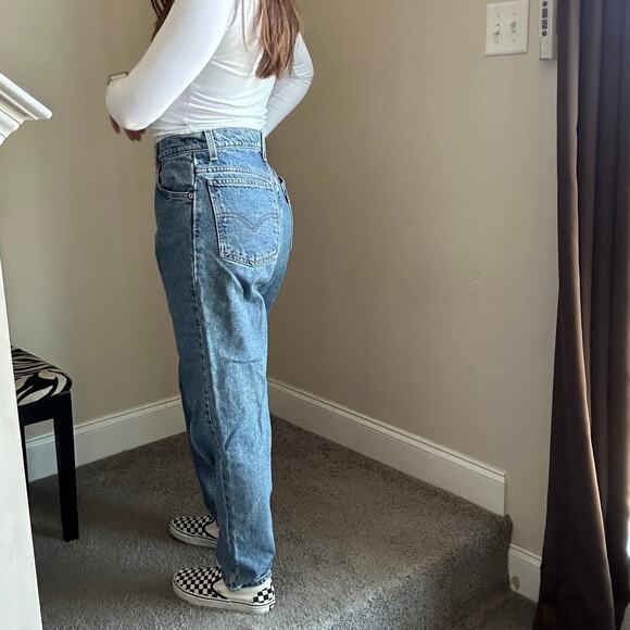 Y2K Levis Blue Jeans 950 Relaxed Fit 11 MED, orange tab (fits a 6/8) - Picture 9 of 12